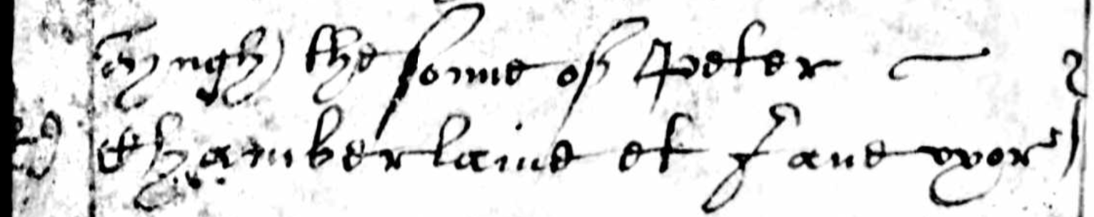 Figure 1: Baptism Register entry for Hugh Chamberlen