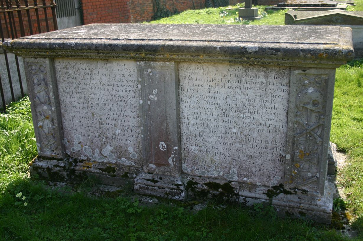 Figure 6: Grave of Peter Chamberlen at Woodham Mortimer Parish