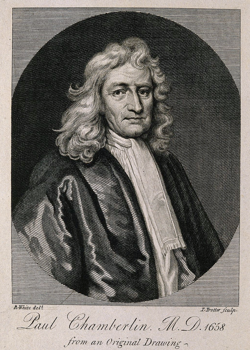 Figure 2: Engraving of Peter Chamberlen incorrectly identified as being his son Paul