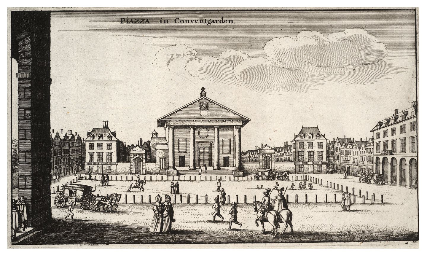 Figure 3: Engraving of St Paul, Covent Garden c.1677