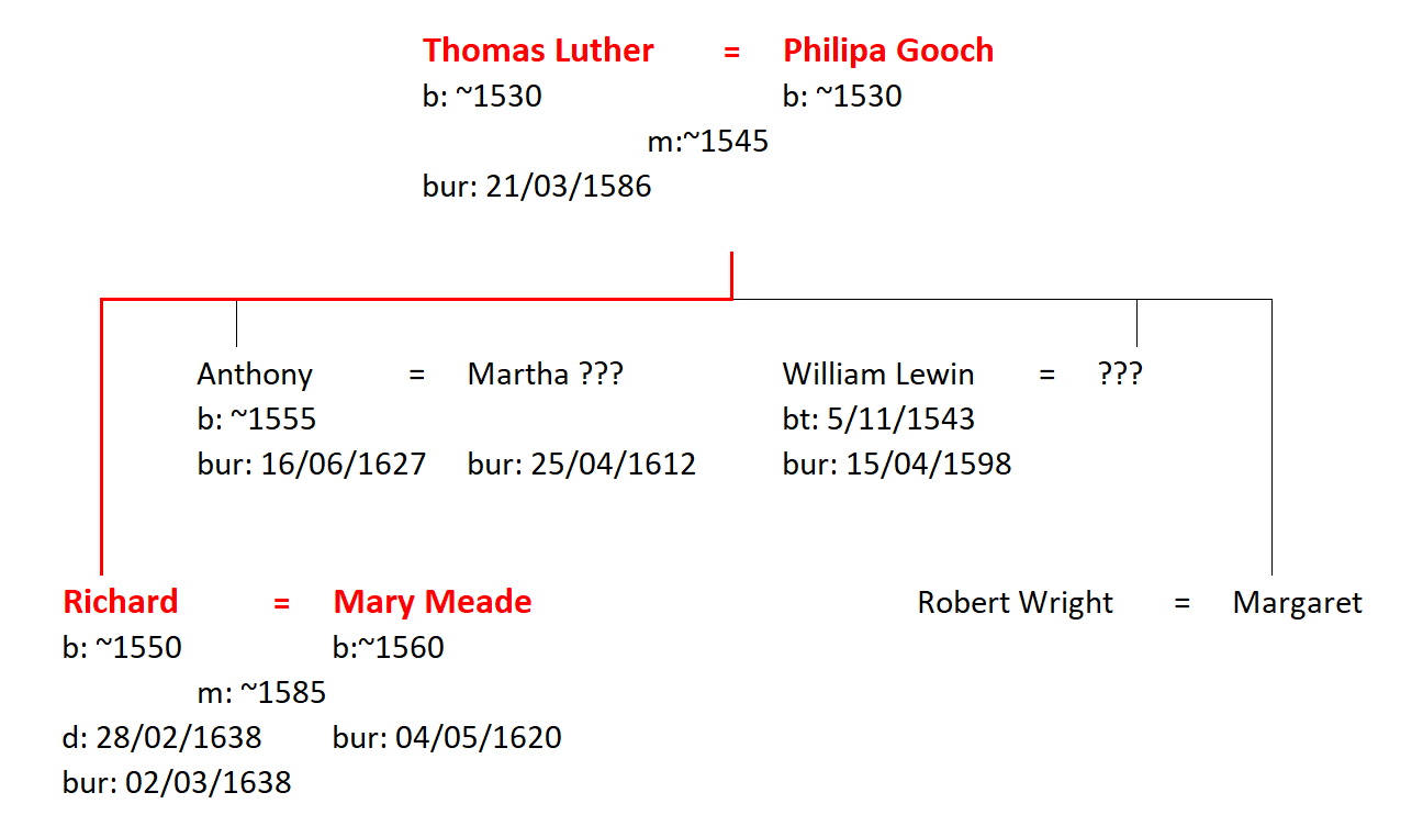Figure 1: The Family of Thomas and Phillipa Luther